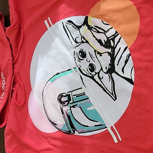 Star Wars Grogu and The Mandalorian Pull over Hoodie - Picture 2 of 10